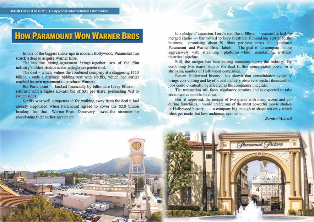 How Paramount Won Warner Bros. page with the Paramount gate